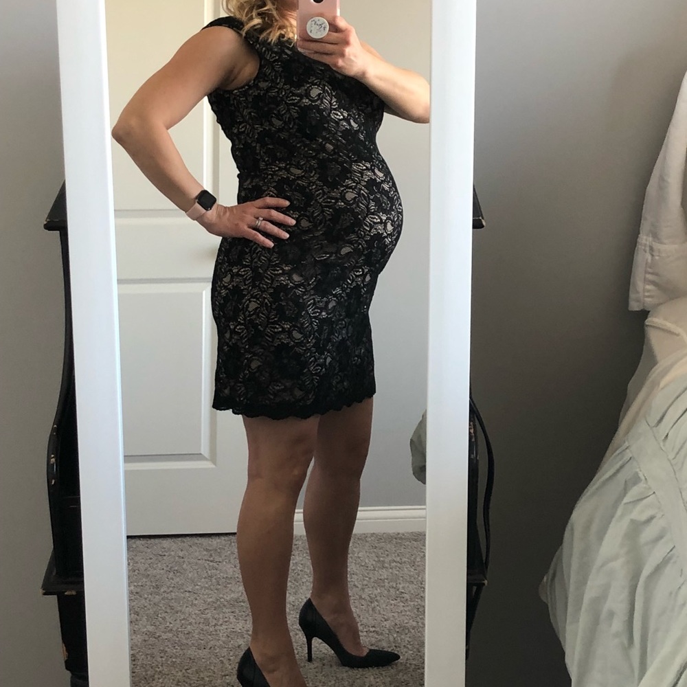 Black lace dress by Maggie London